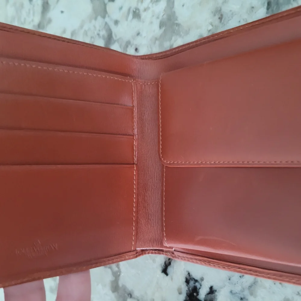 Louis Vuitton Brown Wallet with Elegant Embossed Texture